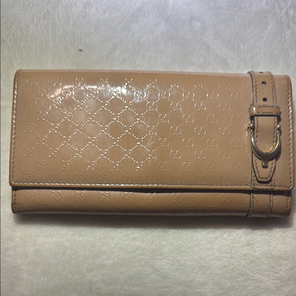 Gucci Tan Embossed Women's Wallet